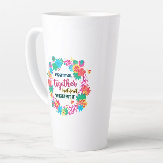 私が言得った所に全て忘れまとめた カフェラテマグ (左アングル)