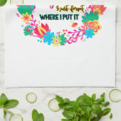 私が言得った所に全て忘れまとめた キッチンタオル (折り畳み)