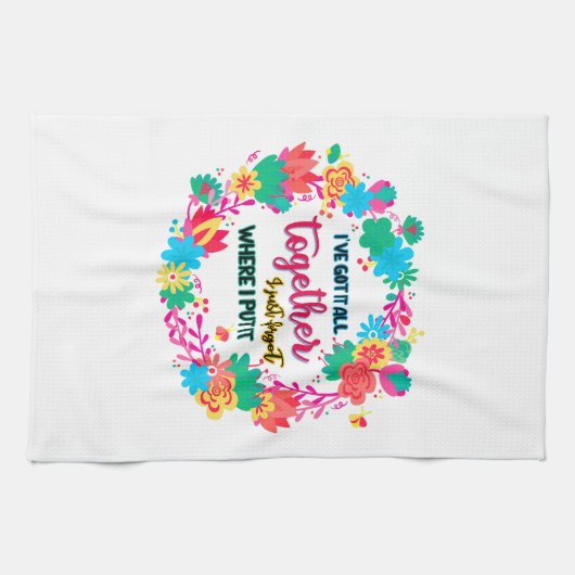 私が言得った所に全て忘れまとめた キッチンタオル (横)