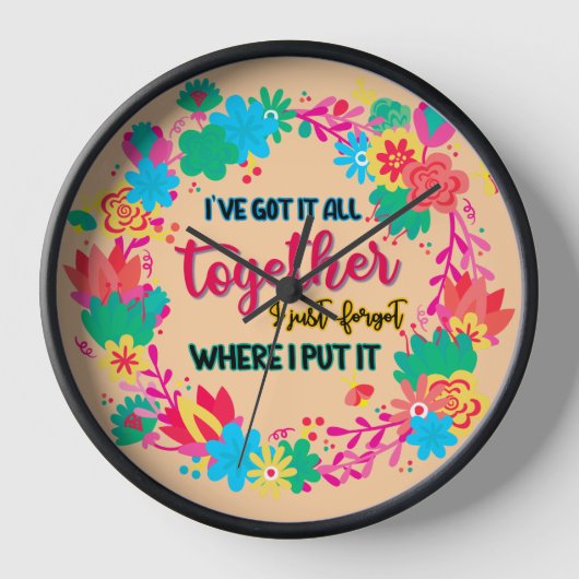 私が言得った所に全て忘れまとめた 壁時計 (正面)