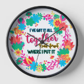 私が言得った所に全て忘れまとめた 壁時計 (正面)