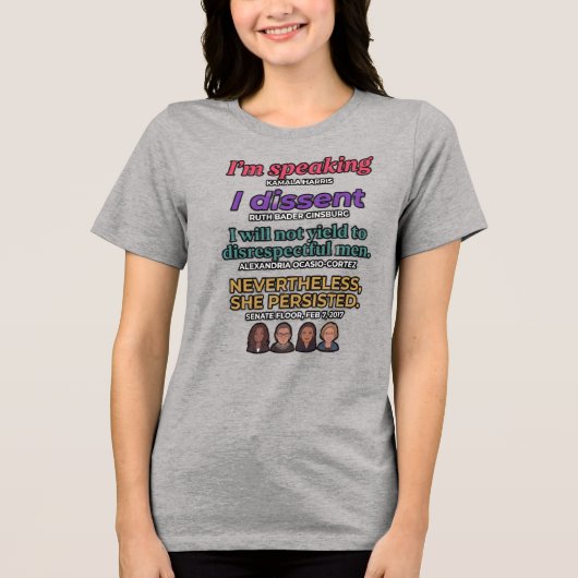 私が話していること以上に トライブレンドTシャツ (正面)