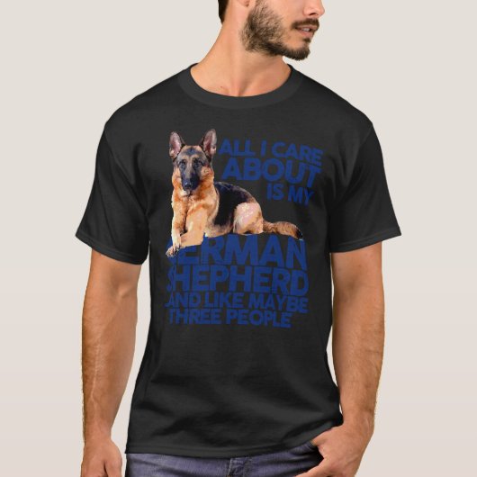 私が話しているのは気にドイツの羊飼いだ Tシャツ (正面)