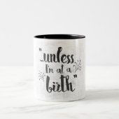 私が誕生に-助産婦かdoulaのマグなければ ツートーンマグカップ (中央)