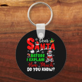 私が説明する前にクリスマスPit Bull Oを知っている キーホルダー (正面)