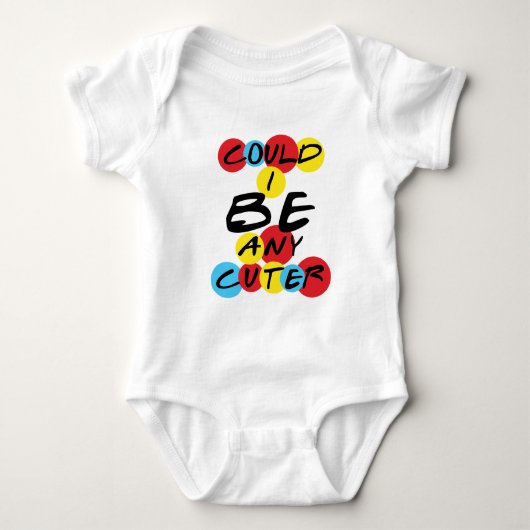 私が誰か可愛いかしら ベビーボディスーツ (正面)