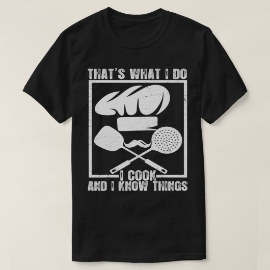 私が調理師してChを知るおもしろいこと Tシャツ (デザイン正面)