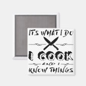 私が調理師し、物事を知ること マグネット (正面/裏面)