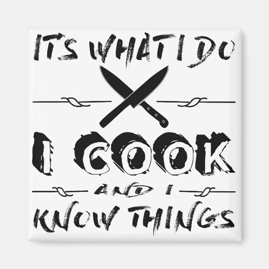 私が調理師し、物事を知ること マグネット (正面)