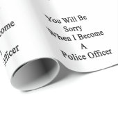 私が警官になる場合残念です ラッピングペーパー (ロールコーナー)