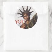 私が買死ぬことを防ぐ自由の絆 ラウンドシール (バッグ)