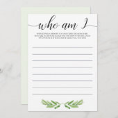 私が赤ちゃんシャワーのゲームは男女兼用誰か (正面/裏面)