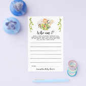 私が赤ちゃんシャワーゲームカードであるジャングル動物 チラシ (シングル)