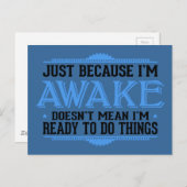 私が起きているからさおもしろい- ポストカード (正面/裏面)