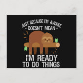 私が起きているからといって私は準備ができているわけではない 案内ポストカード (正面)