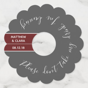 私が踊っている私の飲み物、ワインのラベルを取らないで下さい ワイングラスタグ