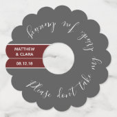 私が踊っている私の飲み物、ワインのラベルを取らないで下さい ワイングラスタグ (正面)