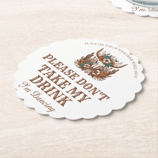 私が踊りの飲み物を飲まないで結婚くれ ペーパーコースター (アングル)