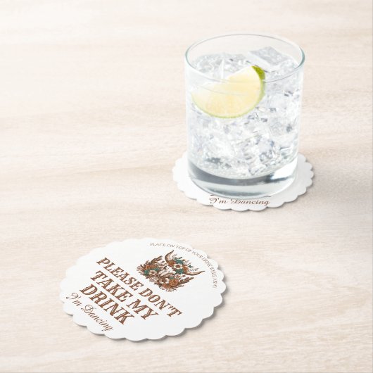 私が踊りの飲み物を飲まないで結婚くれ ペーパーコースター (インサイチュ)