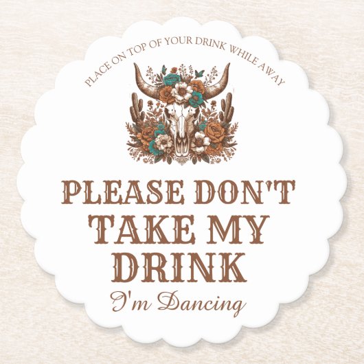 私が踊りの飲み物を飲まないで結婚くれ ペーパーコースター (正面)