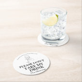 私が踊りの飲み物を飲まないで結婚くれ ラウンドペーパーコースター (インサイチュ)