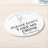 私が踊りの飲み物を飲まないで結婚くれ ラウンドペーパーコースター (アングル)