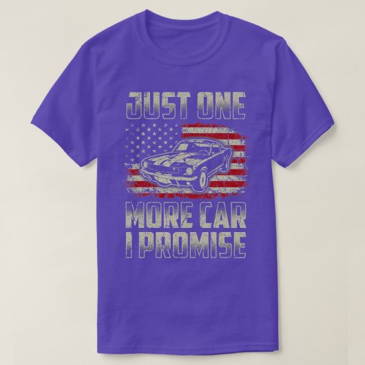 私が車のためのアメリカ国旗を約束するもう1台の車 Tシャツ (デザイン正面)
