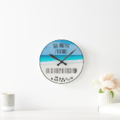 私が退職したなビーチおよび海がであるものは何でも、Ahh - ラウンド壁時計 (ホーム)