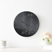 私が遅いおもしろい暗いブラシでつや消した金属 ラージ壁時計 (ホーム)