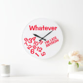 私が遅れても ラージ壁時計 (ホーム)