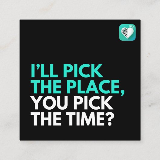 私が選ぶの? スクエア名刺 (正面)