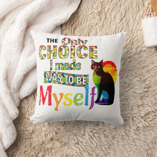 私が選んだ唯一の選択肢は自分自身である – LGBTQIA クッション (ブランケット)