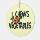 私が野菜園をチーズ セラミックオーナメント (左)