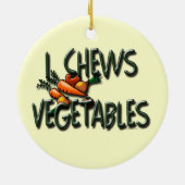 私が野菜園をチーズ セラミックオーナメント (裏面)