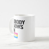 私が鍋- - LGBTQの権利がであることをだれも知りません- コーヒーマグカップ (正面左)