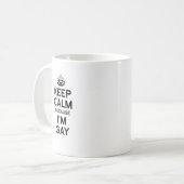 私が陽気であるので平静を保って下さい コーヒーマグカップ (正面左)
