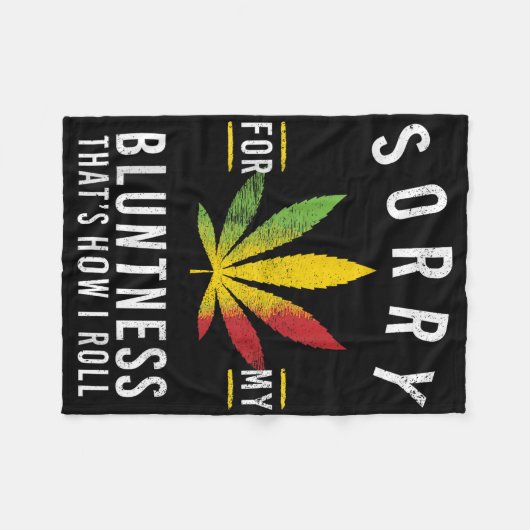 私が雑草を取り除いた事を露骨に思転がいおもしろいたい フリースブランケット (正面(横))