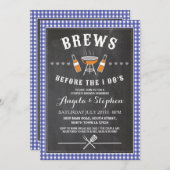 私が青い婚約の招待をした前に醸造物 招待状 (正面/裏面)