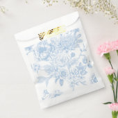 私が青くなる前に何か青いもの ブルー花柄トワル フェイバーバッグ (封をした状態)