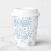 私が青くなる前に何か青いもの ブルー フラワール トワール 紙コップ (裏面)