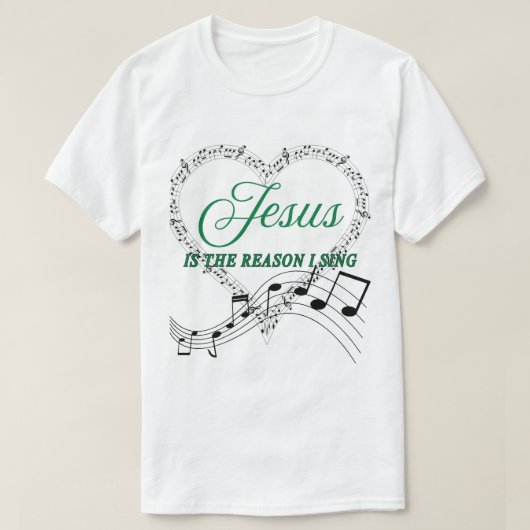 私が音符ティーを歌う理由はイエスだ Tシャツ (デザイン正面)