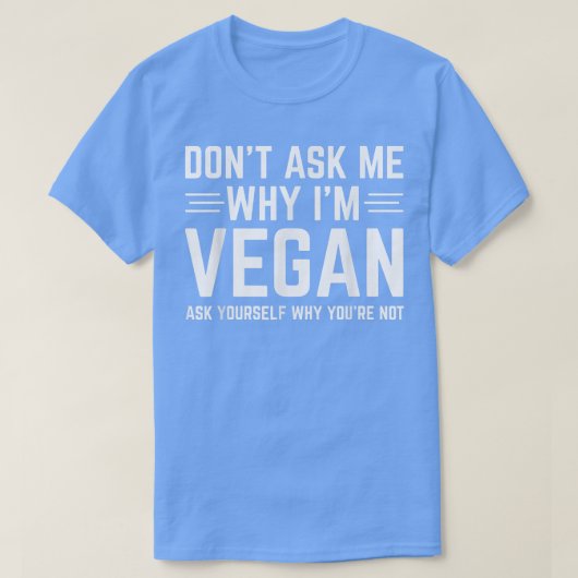 私が頼なぜビーガンなのか Tシャツ (デザイン正面)