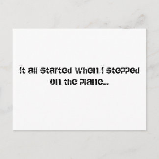 私が飛行機に踏み込んだ時に… ポストカード