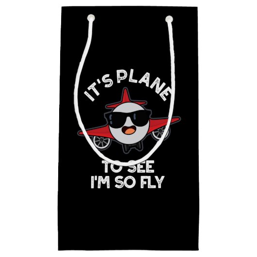 私が飛行機飛行機飛行機飛行機飛行機暗いBGであることを見るのは飛行機 スモールペーパーバッグ (正面)