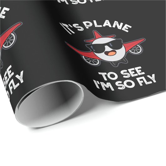 私が飛行機飛行機飛行機飛行機飛行機暗いBGであることを見るのは飛行機 ラッピングペーパー (ロールコーナー)