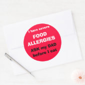 私が食べる前に私のパパに尋ねて下さい ラウンドシール (封筒)