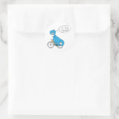 私が食べんのステッカー ラウンドシール (バッグ)