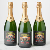 私が飲むのは7月おもしろい4日の2大事な行事 スパークリングワインラベル (ボトル)