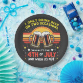 私が飲むのは7月おもしろい4日の2大事な行事 ペーパープレート (パーティー)