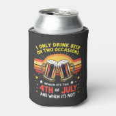 私が飲むのは7月おもしろい4日の2大事な行事 缶クーラー (缶正面)